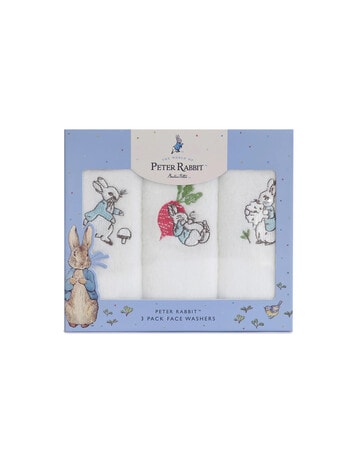 Peter Rabbit New Adventure Face Washer, 3-Pack, Blue product photo