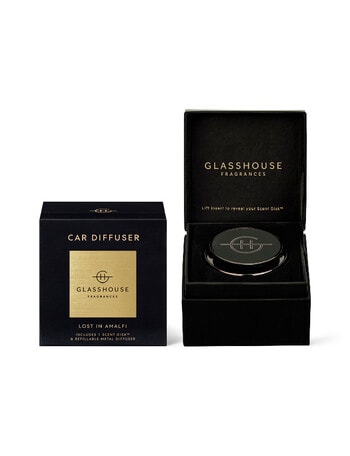 Glasshouse Fragrances Lost in Amalfi Car Diffuser, Black & Black product photo