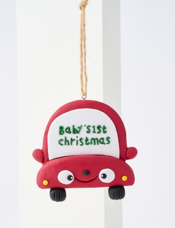 Home Of Christmas Baby's First Christmas Clay Car, Red product photo