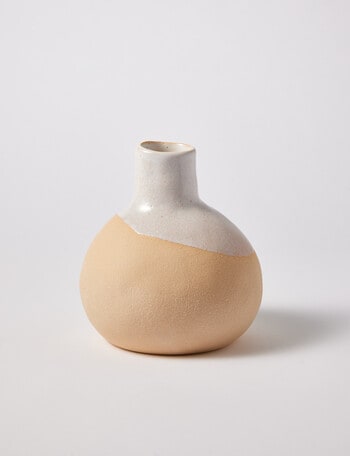 M&Co Catalina Vase, Small, Sand product photo
