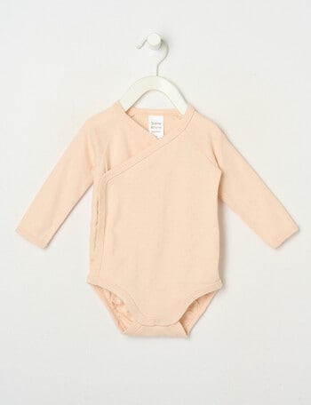 Teeny Weeny Pointelle Long-Sleeve Bodysuit, Hint of Pink product photo
