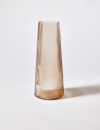 M&Co Napa Glass Vase, Greige product photo