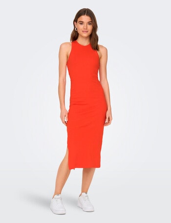 ONLY Belfast Sleeveless Midi Dress, Orange product photo
