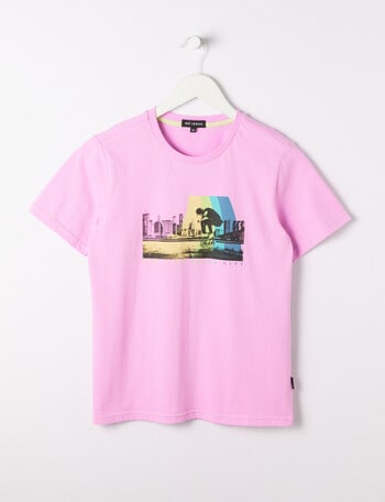 No Issue City Skate Short Sleeve Tee, Pink product photo
