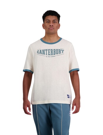 Canterbury Captain Ringer T-Shirt, Cream & White product photo