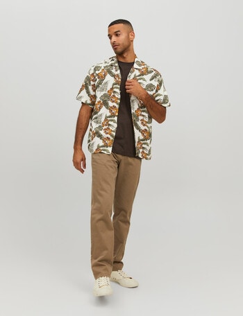 Jack & Jones Floral Resort Shirt, Cloud Dancer product photo
