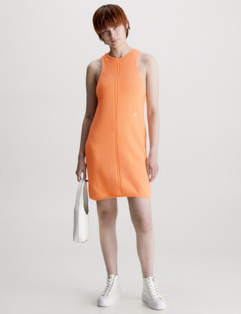 Calvin Klein Knitted Tank Dress, Crushed Orange product photo