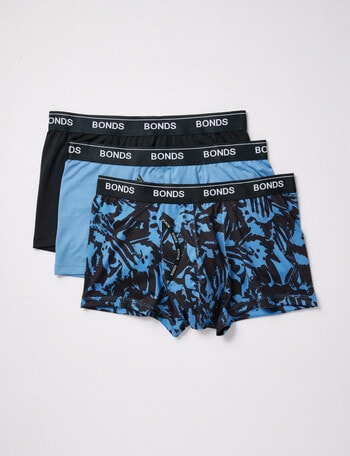 Bonds Guyfront Micro Print Trunk, 3-Pack, Graffiti Blue & Black product photo