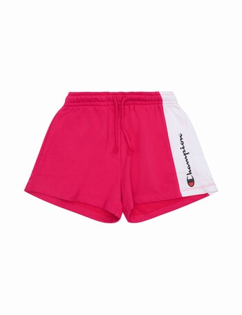 Champion Girls Panel Terry Short, Disco Pink product photo