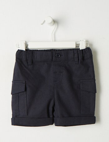 Teeny Weeny Linen Blend Shorts, Navy product photo