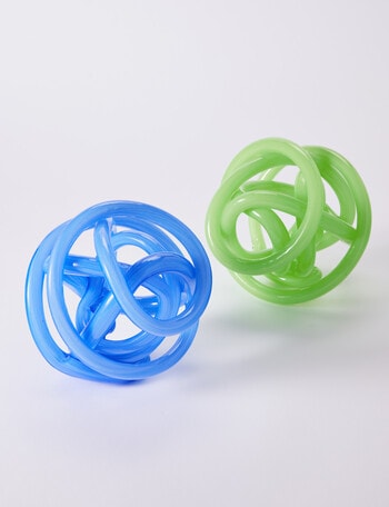 M&Co Vela Glass Knot Object, Celadon product photo