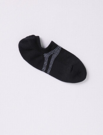 DS Socks Coolmax Grip Cotton Sport Liner, Black & White product photo
