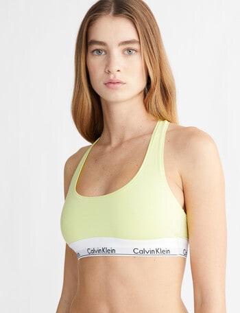 Calvin Klein Modern Cotton Unlined Bralette, Sunny Lime product photo