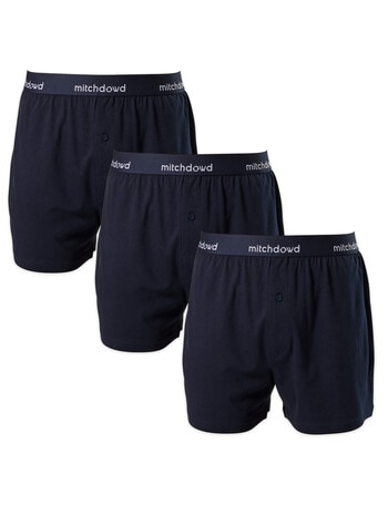 Mitch Dowd Knit Boxer Short, 3-Pack, Navy product photo