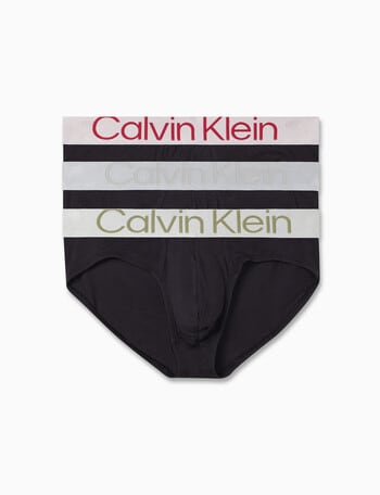 Calvin Klein Reconsidered Cotton Brief, 3-Pack, Black product photo