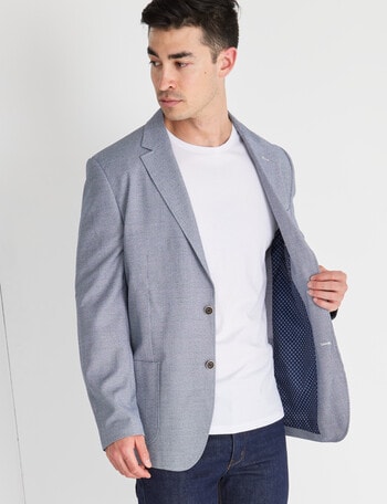 L+L Aria Houndstooth Blazer, Navy product photo
