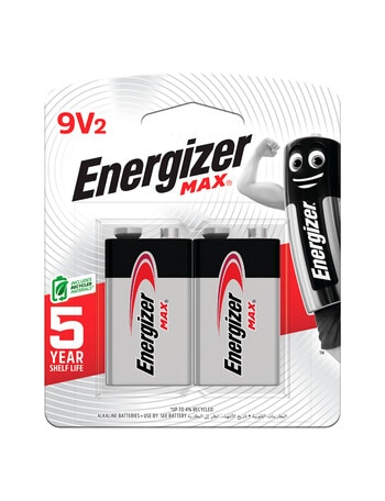 Energizer Max 9V Battery, 2-Pack product photo