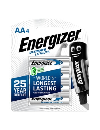 Energizer Lithium AA Battery, 4-Pack product photo