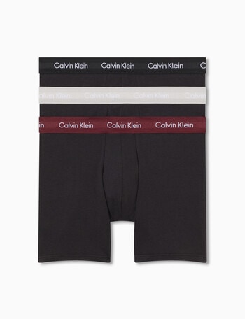 Calvin Klein Engineered Cotton Stretch Boxer Brief, 3-Pack, Black product photo