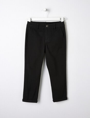 Mac & Ellie Woven Chino Pant, Black product photo