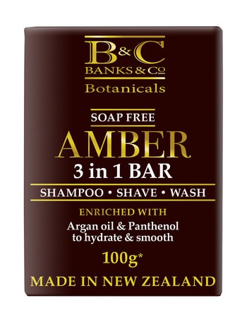 Banks & Co Amber 3-in-1 Shampoo Bar, 100g product photo