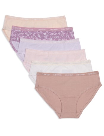 Calvin Klein Cotton Hipster Brief, 6-Pack, Purple, 10-16 product photo