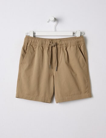 Mac & Ellie Pull On Chino Short, Taupe product photo