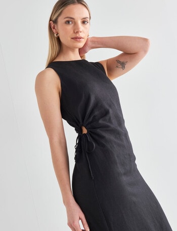 Mineral Remy Drawstring Dress, Black product photo