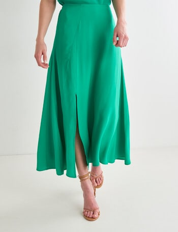State of play Winona Split Skirt, Green Lily product photo