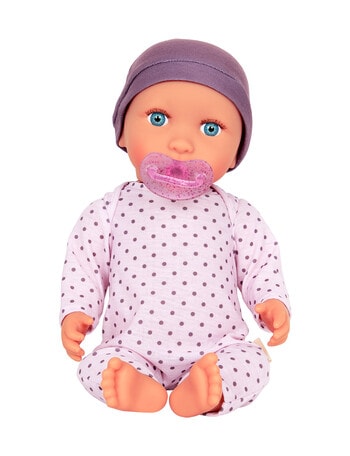 LullaBaby Baby Doll with Lilac Polka Dot Pyjamas product photo