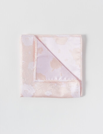 Laidlaw + Leeds Fancy Floral Pocket Square, Pink product photo