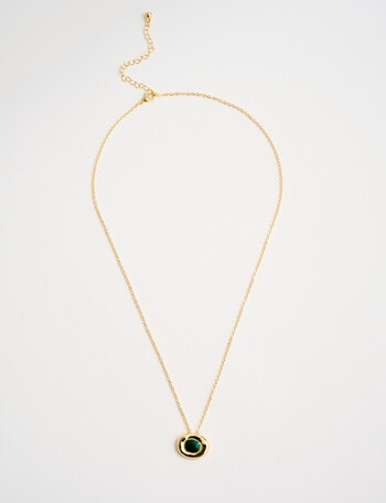 Whistle Accessories Molten Gemstone Necklace, Gold product photo