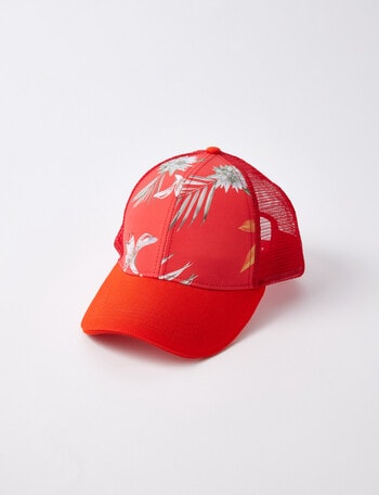 Gasoline Paradise Trucker Cap, Red product photo