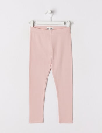 Mac & Ellie Full-Length Rib Legging, Dusty Pink product photo