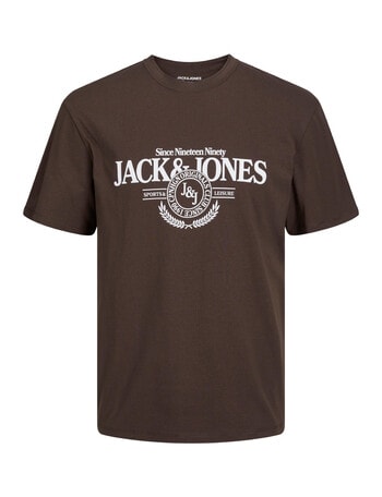 Jack & Jones Originals Lakewood Crew Neck Short Sleeve Tee, Brown product photo