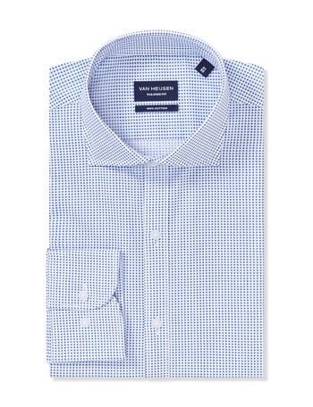 Van Heusen Geometric Printed Shirt, White & Blue product photo