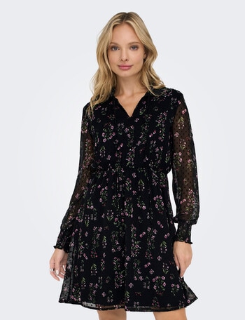 ONLY Tessa Eliza Long Sleeve Dress, Black product photo