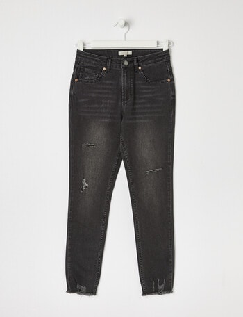 Switch Eve Distressed Skinny Jeans, Washed Black product photo