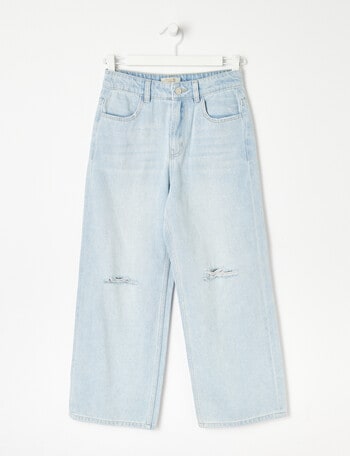 Switch Harlow Wide Leg Distressed Jeans, Light Blue product photo
