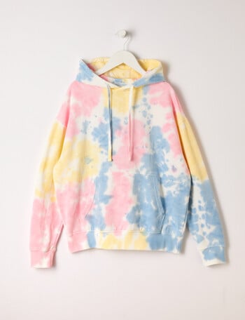 Switch Oversized Tie Dye Hoodie, White Multi product photo