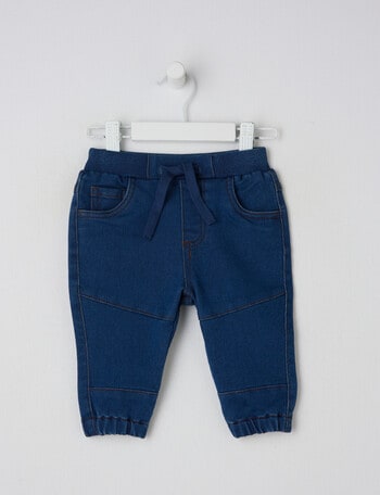 Teeny Weeny Denim Knit Jogger, Blue product photo