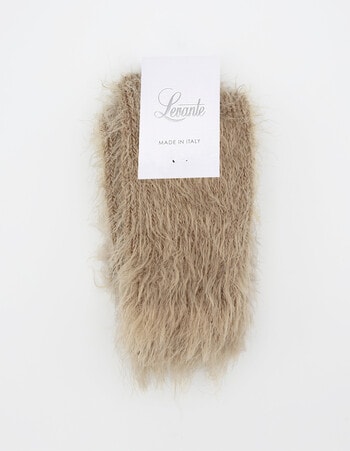 Levante Furry Plush Sock, Sandstone product photo