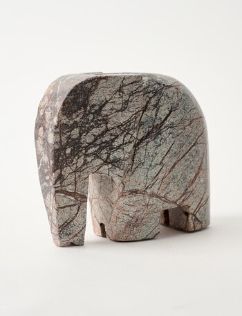 M&Co Marble Elephant, Rust product photo