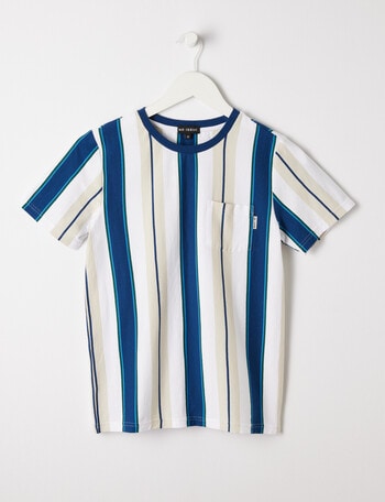 No Issue V Stripe Short Sleeve T-Shirt, Blue product photo