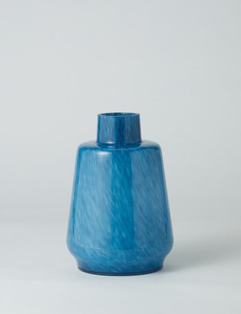 M&Co Artist Glass Vase, 21cm, Indigo product photo