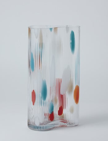 M&Co Napa Glass Vase, 29.5cm, Multi product photo