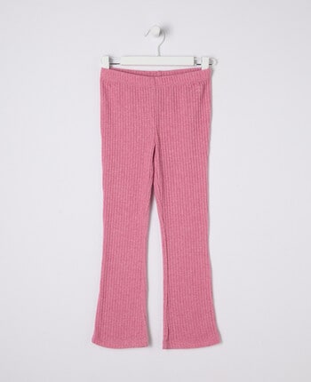 Mac & Ellie Supersoft Rib Flare Pant, Berry Marle product photo