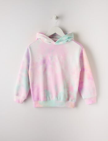 Mac & Ellie Tie Dye Pull-On Hoodie, Pastel Multi product photo