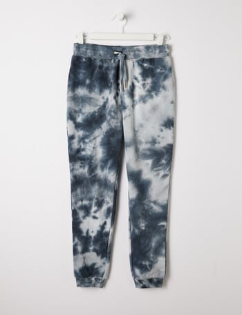 No Issue Tie Dye Fleece Trackpant, Grey product photo