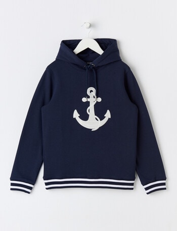 No Issue Anchor Hoodie, Navy product photo
